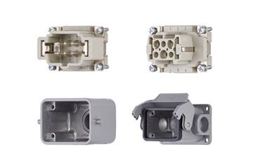 Harting connector set, pin and socket design, incl. contacts