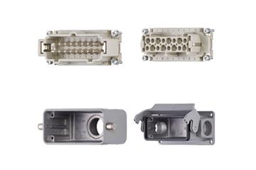 Harting connector set, pin and socket design, incl. contacts