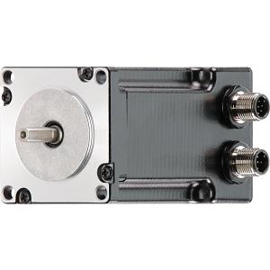 drylin® E stepper motor with connector and encoder, splash water protection, NEMA23