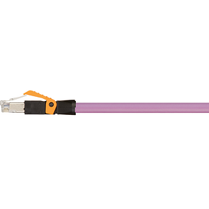 Industrial Ethernet/CAT5 cables, PUR, connector A: RJ45 straight, connector B: open cable end, 12.5xd