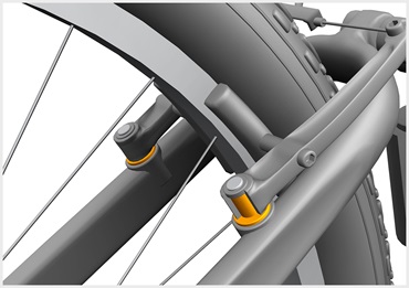 iglidur plain bearing in cantilever brake