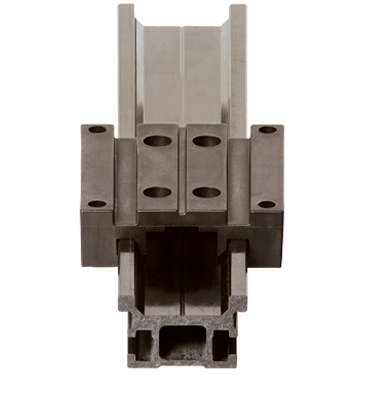 Carbon linear guide rail with plastic carriage